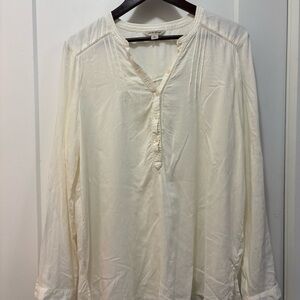 Lucky Brand Ivory Button-Up Blouse